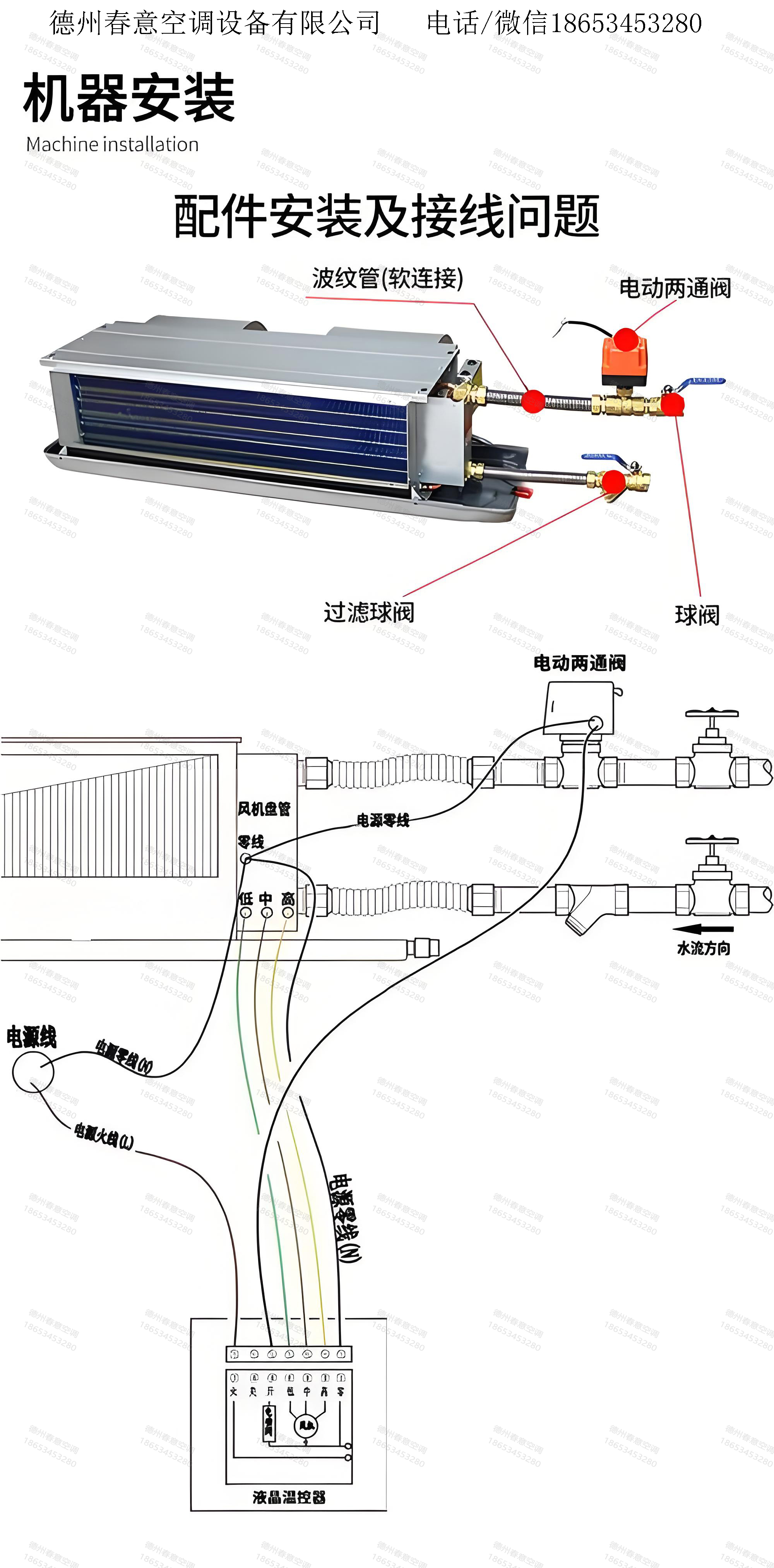 風(fēng)機盤管配件安裝接線圖